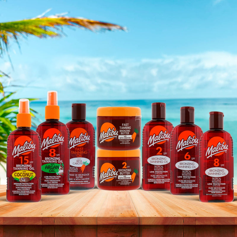 [Australia] - Malibu Sun Bronzing Fast Tanning Body Butter with Beta Carotene, Tropical Coconut Fragrance, 300ml 