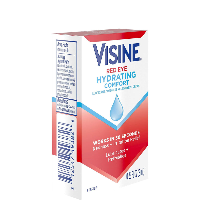 [Australia] - Visine Red Eye Hydrating Comfort Redness Relief Lubricating Eye Drops, 0.28 fl. oz 