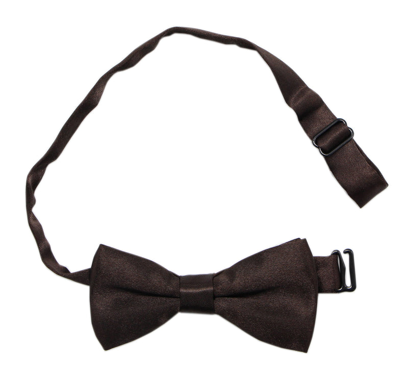 [Australia] - JAIFEI Toddler Kids 4 Clips Adjustable Suspenders and Matching Bow Tie Set Brown 