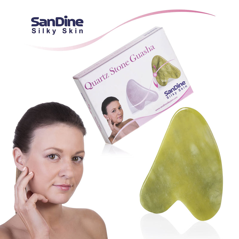 [Australia] - Guasha Scraping Massage Tool � Jade Gua Sha Board - Traditional Scraper Tool for Anti-Aging - Natural Stone Aventurine Guasha - for Silky Smooth and Beautiful Skin - by Sandine 