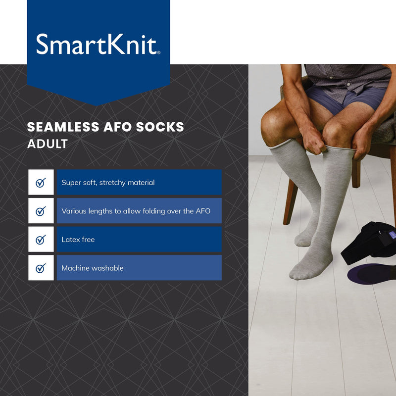 [Australia] - SmartKnit Adult AFO Interface Seamless Sensitivity Socks X-Large White 