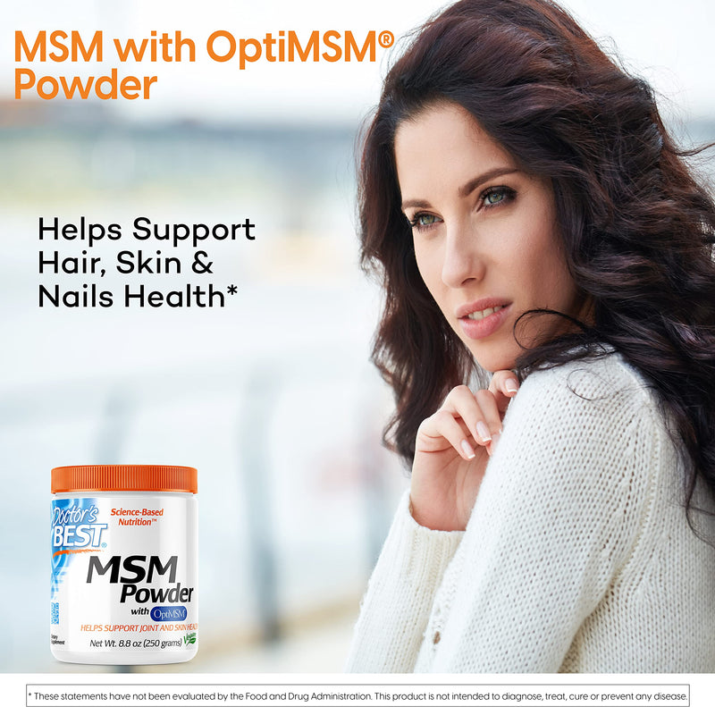 [Australia] - Doctor's Best MSM Powder with OptiMSM, Non-GMO, Vegan, Gluten Free, Soy Free, 250 Grams 