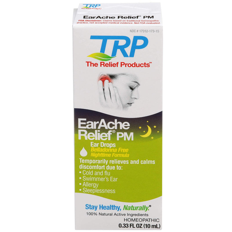 [Australia] - Earache Relief PM Ear Drops for Swimmer's Ear, Allergy Irritation and Pain Relief, by The Relief Products, Natural Homeopathic Ingredients, Nighttime Formula, (1) 1 