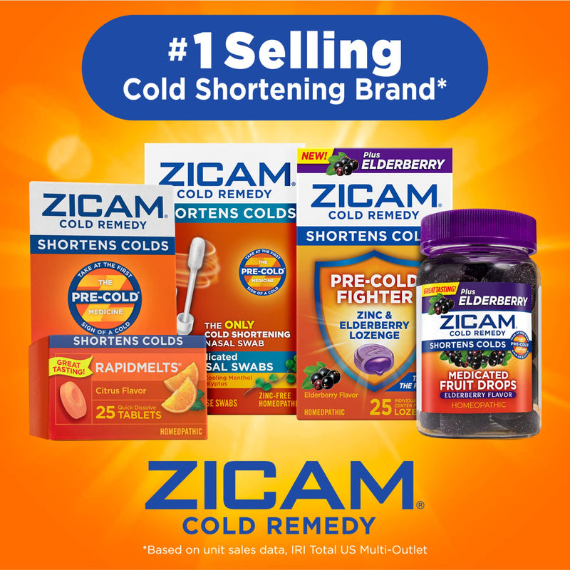 [Australia] - Zicam Cold Remedy Zinc Medicated Fruit Drops, Ultimate Orange, 25 Count (Pack of 1) 25 Count (Pack of 1) 