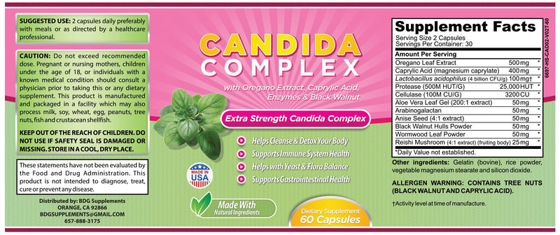 [Australia] - Cyrixs Health Candida Complex | Boost Your Immune System | All Natural Gut Cleanse with Herbs, Antifungals, Enzymes and Probiotics | Eliminates Candida | Prevents Reoccurrence 