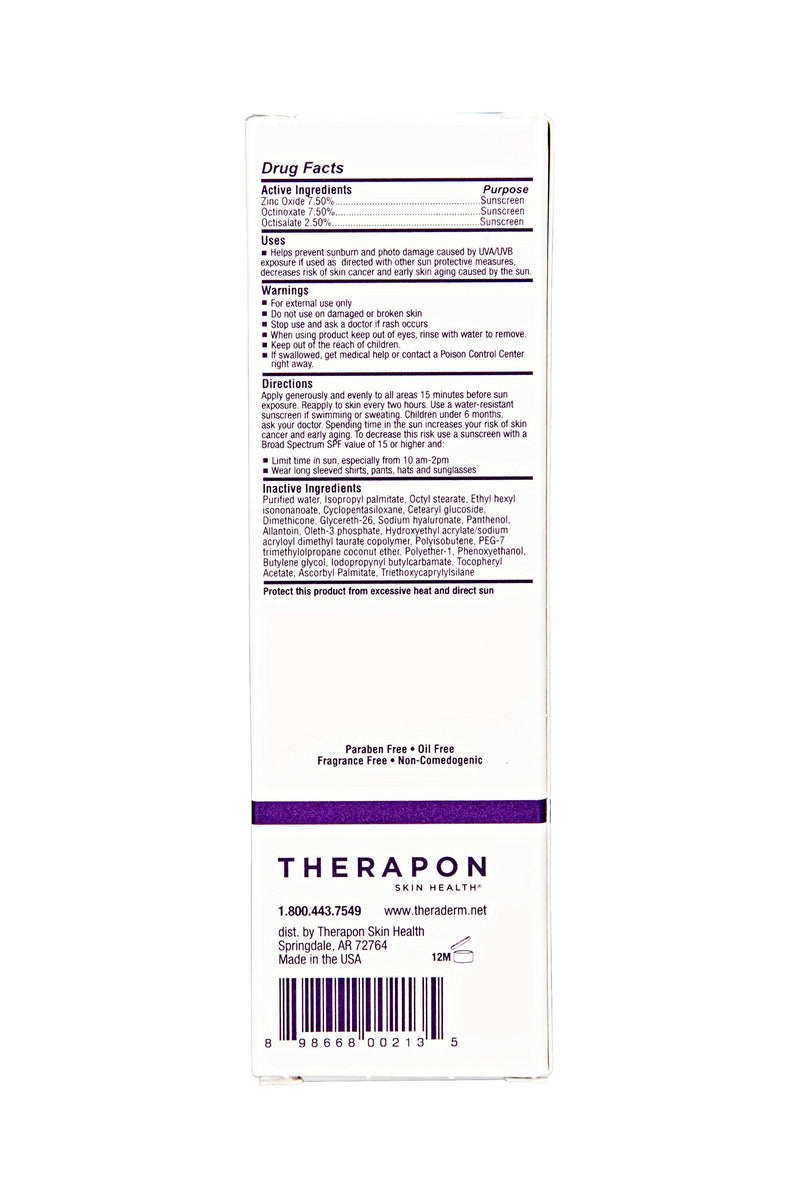 [Australia] - Theraderm Platinum Protection Facial Sunscreen - SPF 43 - Broad spectrum - Micronized zinc oxide - 3 oz 