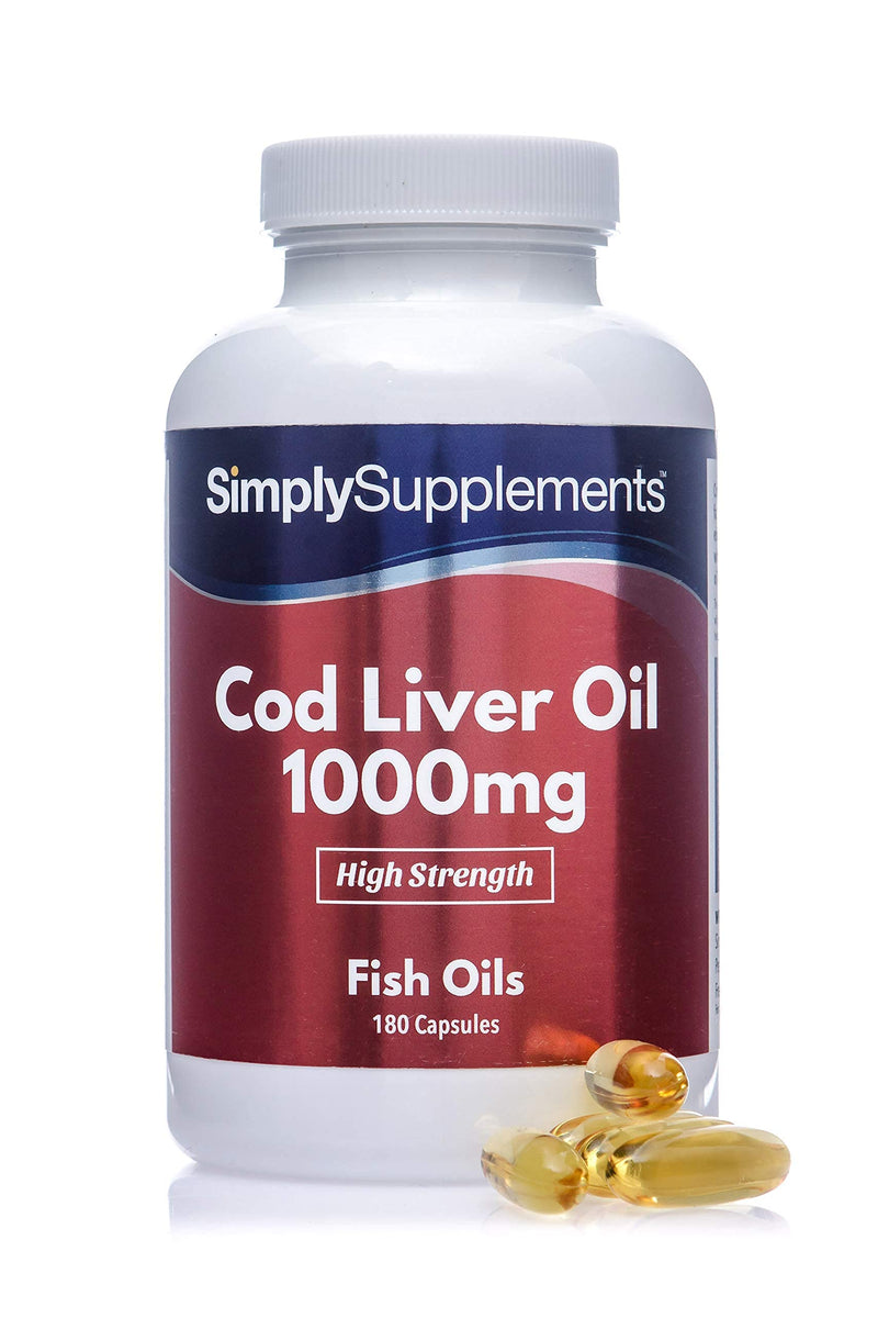 [Australia] - Cod Liver Oil 1000mg | Rich in Omega 3 Fatty Acids | 360 Capsules = Up to Year Supply | Manufactured in The UK 