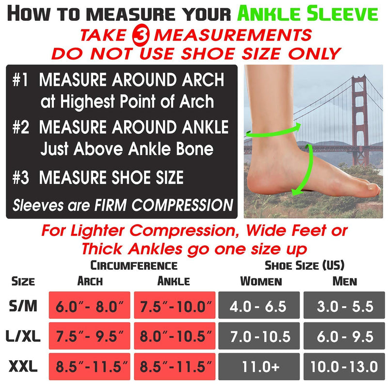 [Australia] - TechWare Pro Ankle Brace Compression Sleeve - Relieves Achilles Tendonitis, Joint Pain. Plantar Fasciitis Sock with Foot Arch Support. 2 Pair Bundle Black & Beige S/M Size 