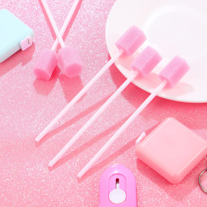 [Australia] - Artibetter 100pcs Disposable Dental Swabs Portable Mouth Sponge Sticks One Time Use Oral Care Swab Sticks Mouth Cleaner 