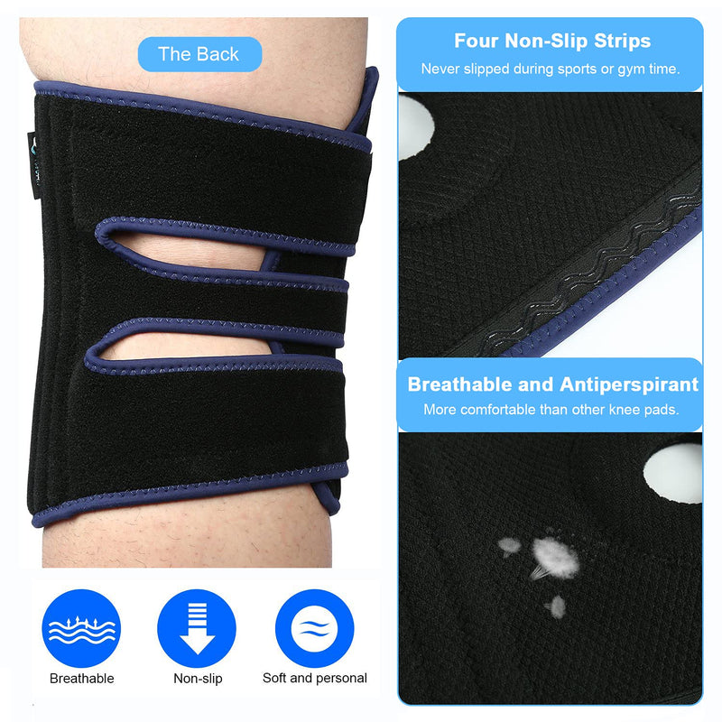 [Australia] - Nvorliy Plus Size Knee Brace XL-8XL Extra Large Open-Patella Stabilizer Breathable Neoprene Support For Arthritis, Acl, Running, Pain Relief, Meniscus Tear, Post-Surgery Recovery (XL/2XL) XL/2XL 