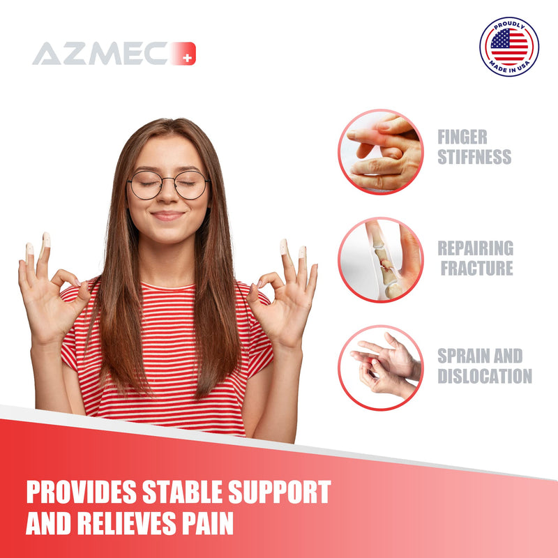 [Australia] - AZMEC Stax Finger Splints – Lightweight, Breathable Mallet Finger Splint - Size 7 DIP 9.0 cm, Flesh Color, Sold per DZ 