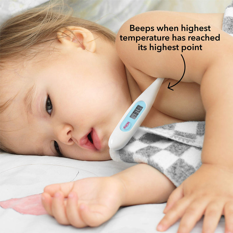 [Australia] - Nuby Digital Thermometer - Accurate Oral, Underarm & Rectal Use Thermometer with Hygienic Cover 