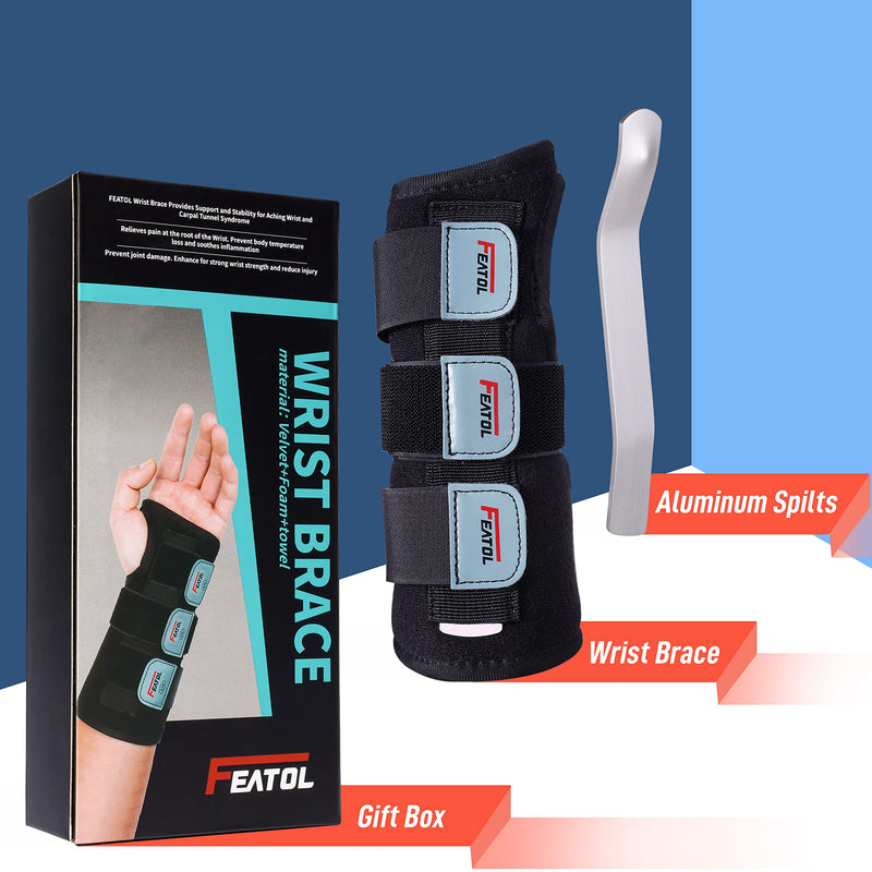[Australia] - Wrist Brace for Carpal Tunnel, Adjustable Wrist Support Brace with Splints Right Hand, Small/Medium, Arm Compression Hand Support for Injuries, Wrist Pain, Sprain, Sports Right-1 Small/Medium (Pack of 1) 