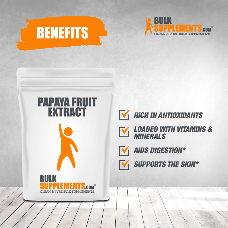 [Australia] - BulkSupplements.com Papaya Fruit Extract Powder - Immune Boost - Bone Marrow Supplements - Papaya Enzymes - Anti Alcohol Supplement - Papaya Powder (500 Grams - 1.1 lbs) 