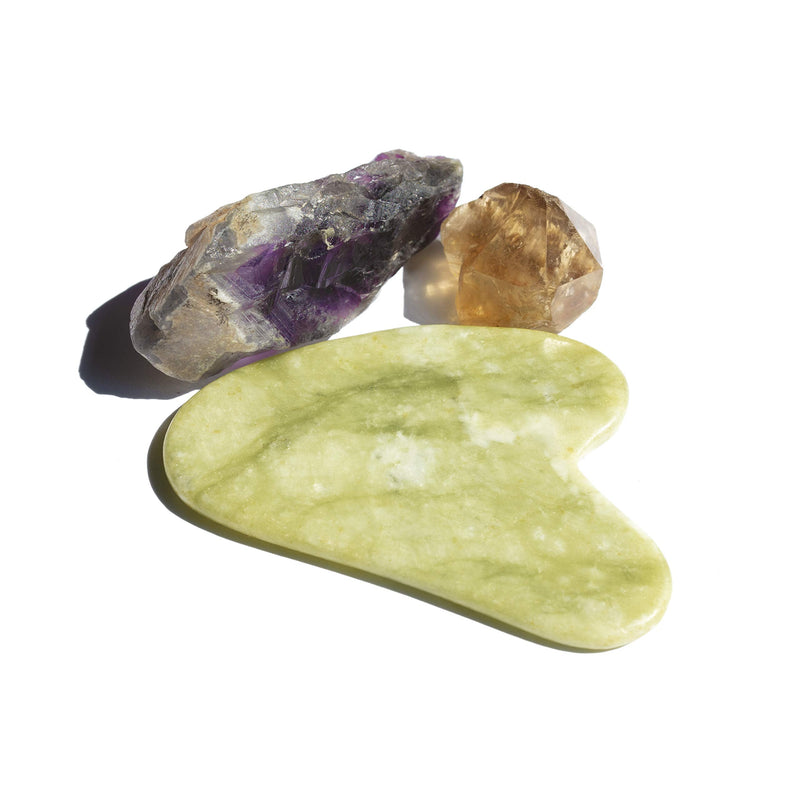 [Australia] - Guasha Scraping Massage Tool � Jade Gua Sha Board - Traditional Scraper Tool for Anti-Aging - Natural Stone Aventurine Guasha - for Silky Smooth and Beautiful Skin - by Sandine 