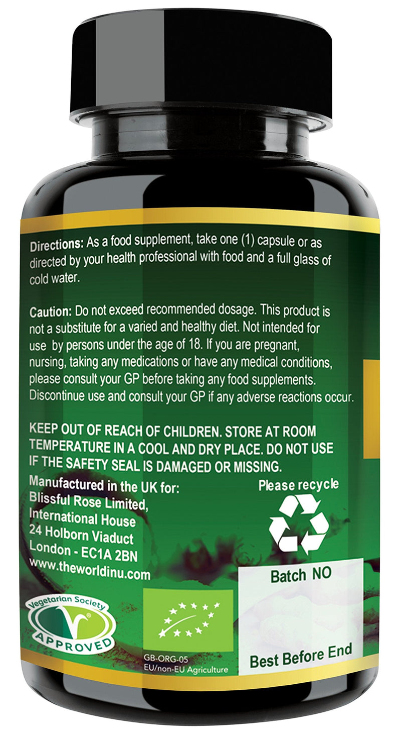 [Australia] - Ultra Pure Organic Turmeric Curcumin and Organic Black Pepper Capsules High Strength Food Supplement 120 Veg Capsules Soil Association Organic Certified and Vegetarian Society Approved - Made in UK 
