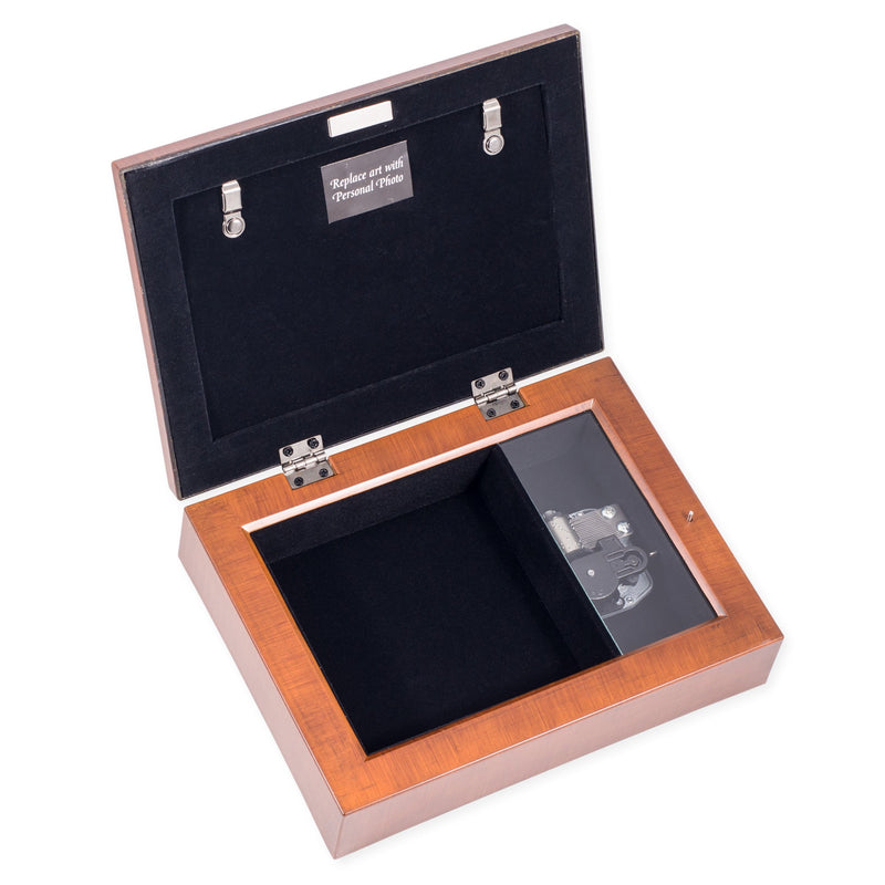 [Australia] - Cottage Garden Box of Wishes for You My Daughter Woodgrain Rope Trim Jewelry Music Box Plays You are My Sunshine 
