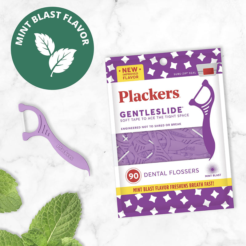 [Australia] - Plackers Gentleslide Flossers (Pack of 1 x 90 Count) 90 Count (Pack of 1) 