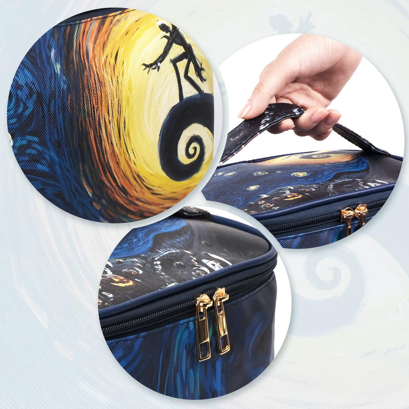 [Australia] - MRSP 3 sets makeup bag travel small cosmetic case portable with multifunctional waterproof Organizer bag for women (The Nightmare Before Christmas) 