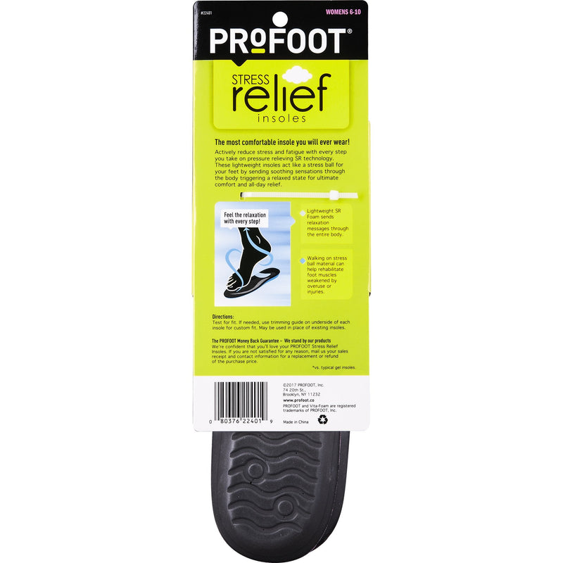 [Australia] - Profoot Stress Relief Insole, Women's 6-10, 1 Pair Women 6-10 (1 pair) 