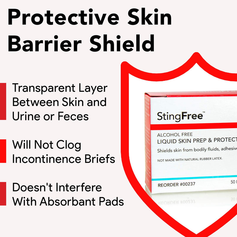 [Australia] - DermaRite StingFree Alcohol Free Liquid Skin Prep/Protectant Pads 50 ea 