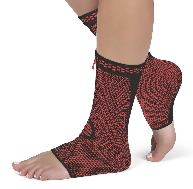 [Australia] - Plantar Fasciitis Ankle Brace RIMSports - Ideal Ankle Compression Sleeve for Ankle Support Achilles Tendon Support - Provides Superior Ankle Support -Best Brace Compression Ankle Sleeve (Red, XL) Red 