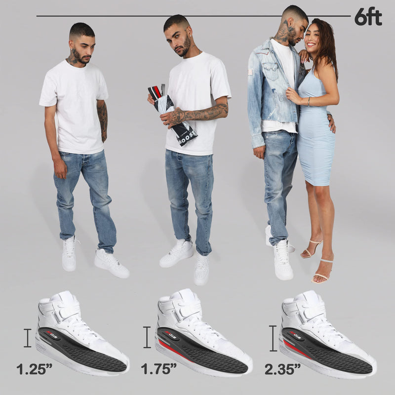 [Australia] - 6FT Original Invisible Height Increase Insole 3 Layers (2.35”+) Discreet Elevation Footwear Air Cushion Elevator Shoe Lifts Heel Inserts for Hi-Tops (US 7.5-11.5) 