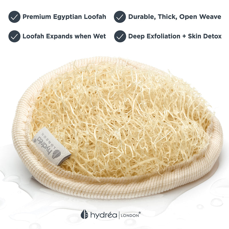[Australia] - Cleansing & Exfoliating Loofah Facial Pad - Double Sided with Organic Egyptian Cotton 