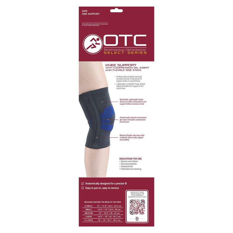 [Australia] - OTC Knee Brace, Compression Recovery, Gel Insert, Flexible Side Stays, Large 