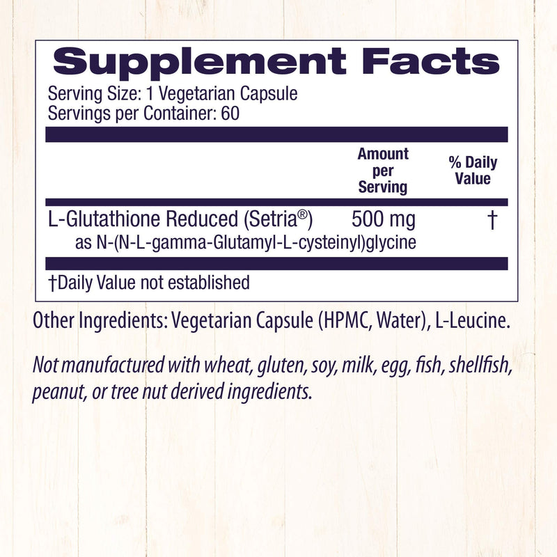 [Australia] - Healthy Origins L-Glutathione (Setria) 500 mg, 60 Veggie Caps 