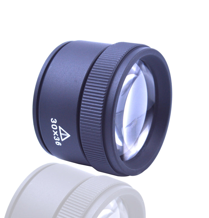 [Australia] - BronaGrand 30X Optics Loupes Magnifier Loop Microscope Magnifying Glass Lens Portable for Jeweler,Coins,Stamps Black 