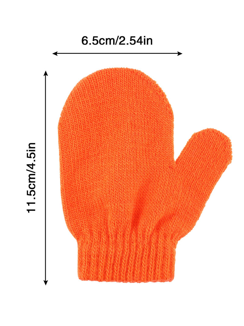 [Australia] - Boao 12 Pairs Stretch Full Finger Mittens Knitted Gloves Winter Warm Knitted Magic Mittens for Kids Supplies 