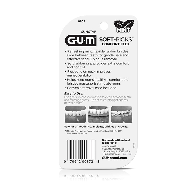 [Australia] - GUM-6705R Soft-Picks Comfort Flex Mint Dental Picks, New Invigorating Mint Flavor, 80 Count 