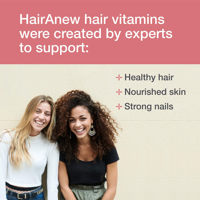 [Australia] - HairAnew Hair Skin and Nails Vitamins For Women & Men - Trusted Hair Supplement - Vegan - 11 Hair Vitamins & Ingredients For Growth In Confidence & Appearance - 5000mcg Biotin - 60 Capsules (1) 1 