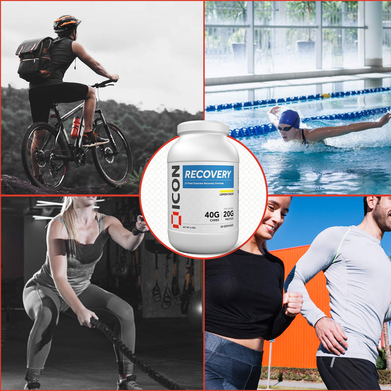 [Australia] - Recovery Post Workout Protein Shake Drink with L-Glutamine, Leucine, Vitamin C, D and E - 30 Serving Powder Formula (2.3kg) - Lemon Crush 2.3kg 