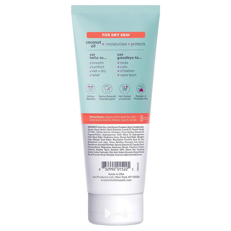 [Australia] - eos Shea Better Dry Skin Shaving Cream for Women | Shave Cream, Skin Care and Lotion with Coconut Oil | 24 Hour Hydration | 7 fl oz 