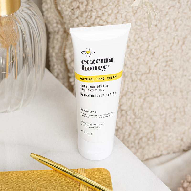 [Australia] - Eczema Honey Oatmeal Hand Cream for Sensitive Skin- Soothes and Provides Instant Nourishment, Fast Absorbing with Colloidal Oatmeal and Restorative Oils Cruelty Free Eczema Relief (4oz) 