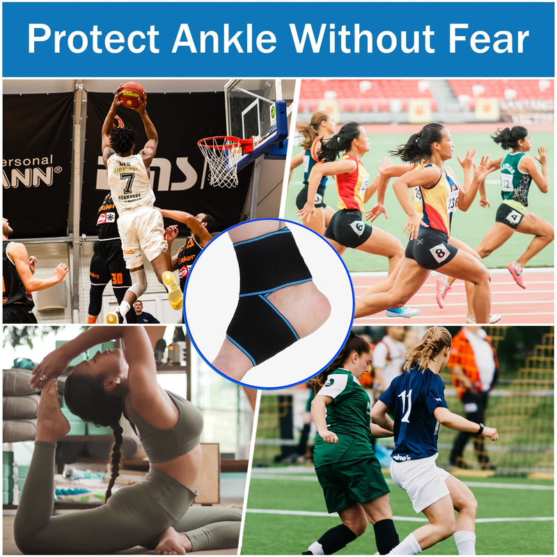 [Australia] - Ankle Compression Support, Adjustable Ankle Protection Sleeve Straps, Achilles Tendon Brace Bandage for Ligament Damage, Sprained Weak Ankles, Men and Women,Running 