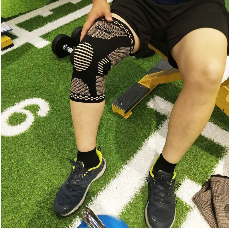 [Australia] - Copper Knee Support for women and men-Compression knee brace for arthritis,knee Pain Relief, Running ,Ligament Injury Recovery,Meniscus Pain,Walking sports(2XL) 2XL 