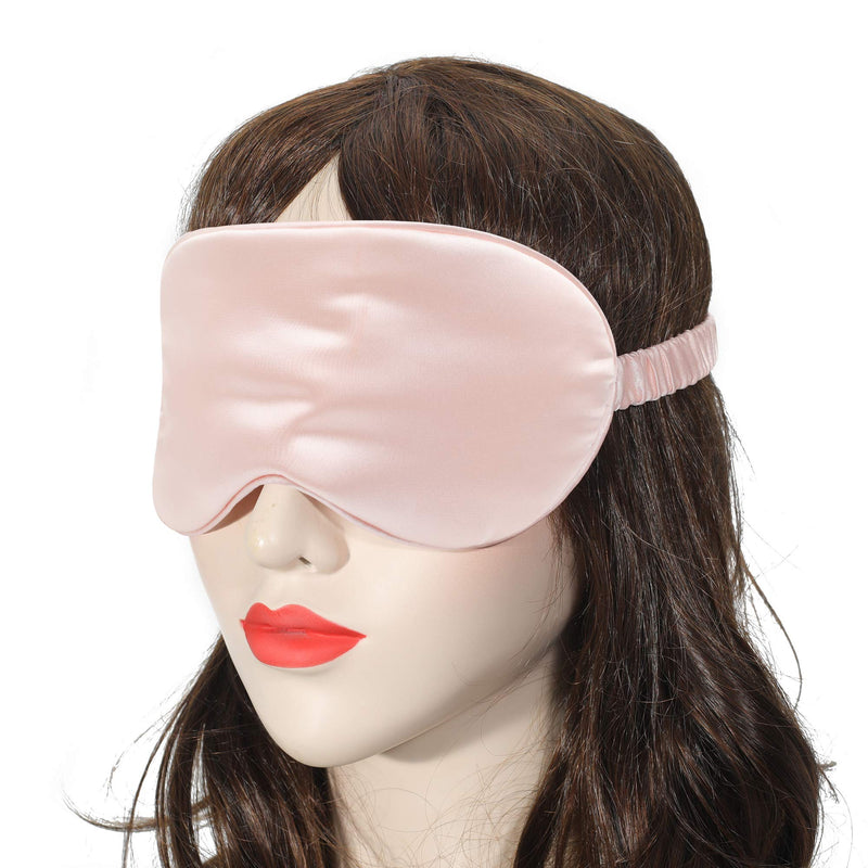 [Australia] - ZLYC Silk Satin Sleep Mask with Elastic Strap Travel Eye Sleeping Blindfold for Women Men (Light Violet, Rose Gold) Light Violet, Rose Gold 
