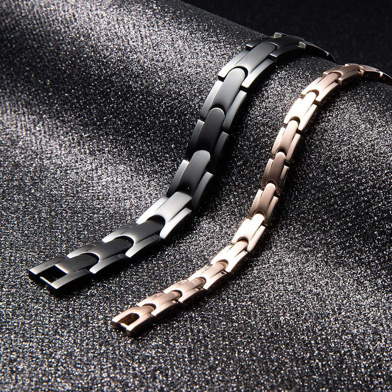 [Australia] - Wolentty His and Hers Couples Bracelet Stainless Steel Distance Bracelets Gift for Men Women Matching Set (His & Hers) 