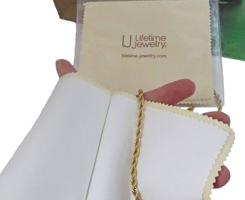 [Australia] - Lifetime Jewelry Polishing Cloth New and Improved Professional Cleaner for Gold or Rhodium Plated Jewelry Comes in Plastic Storage Pouch 5 x 6 Inches 