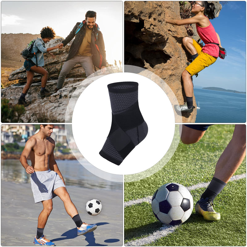 [Australia] - Ankle Braces, Adjustable Compression Ankle Support Men & Women for Injury Recovery, Achilles support and Strong Ankle Brace Sports Protection, Stabilize Ligaments-Eases Swelling and Sprained Ankle Large 