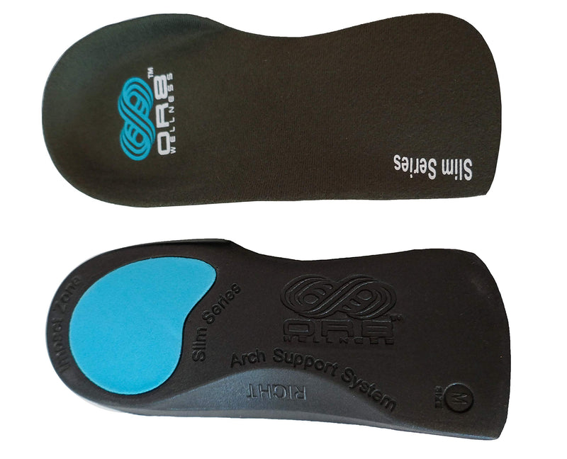 [Australia] - Plantar Fasciitis Bundle - Pair 3/4 Insoles + Pair 3/4 SLIM FIT Insoles. Orthotic Shoe Inserts for Men Women Foot Arch Support. L 9-10.5 