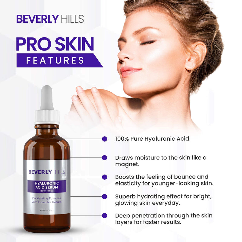 [Australia] - Beverly Hills Hyaluronic Acid Serum for Hydrating Skin and Targeting Wrinkles 60mL 