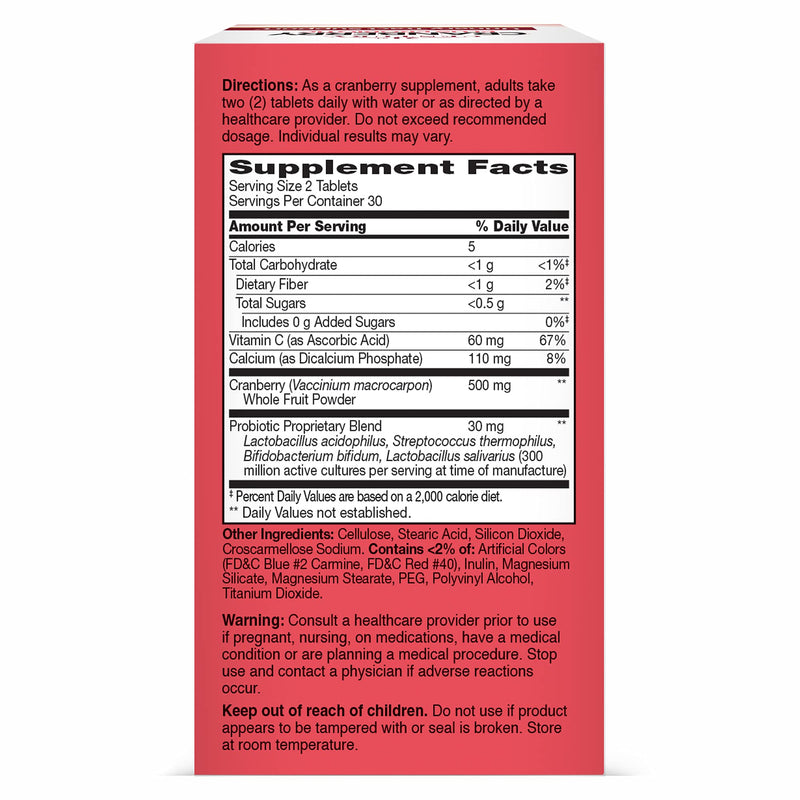 [Australia] - 21st Century Cranberry Plus Probiotic Tablets, 60 Count 60 Count (Pack of 1) 