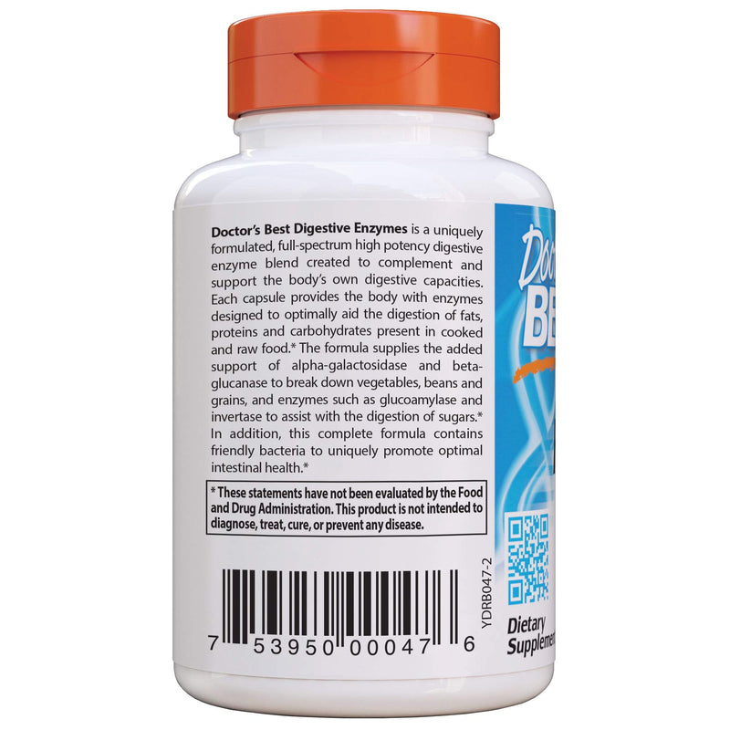 [Australia] - Doctor's Best Digestive Enzymes Non-GMO Vegetarian Gluten Free, 90 Veggie Caps 