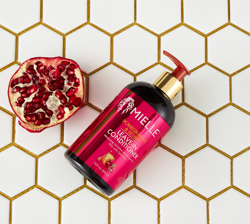[Australia] - Mielle Organics Pomegranate & Honey Leave-In Conditioner, Moisturizing Curl Primer and Detangler, Repair Damage and Prevent Frizz, Treatment For Thick Curly Hair Type 4 Hair, 12-Fluid Ounces 
