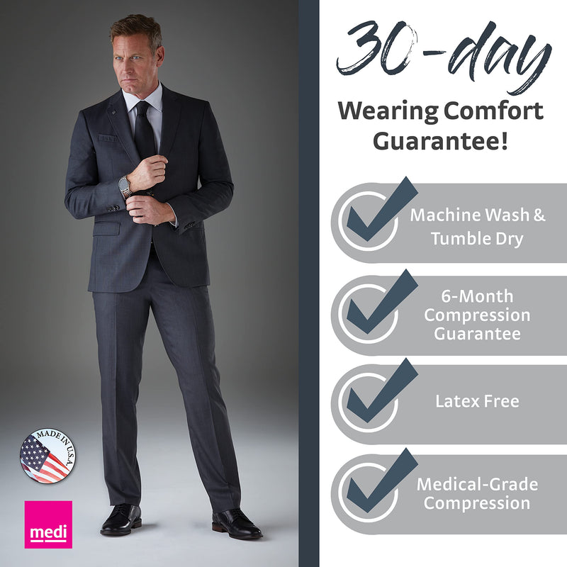 [Australia] - mediven for Men Classic, 2030 mmHg, Calf High Compression Stockings, Closed Toe 5 Black 