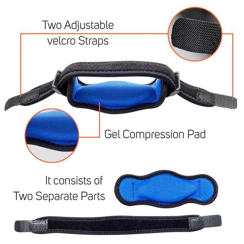 [Australia] - Tennis Elbow Brace for Tendonitis Treatment, Golfers Elbow Strap with Compression Pad, Arm Brace Pain Relief Support for man and woman + Drawstring Carrying Bag 1 